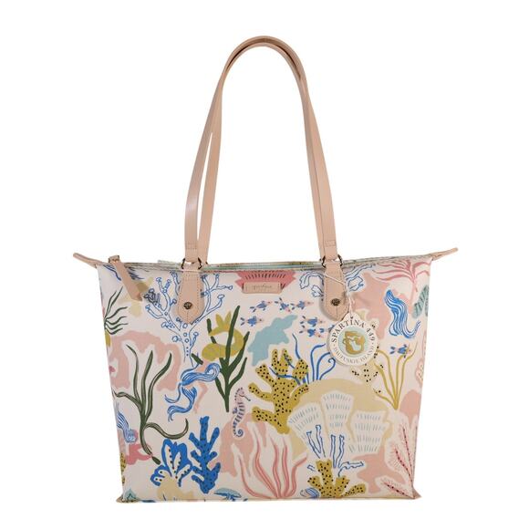 Spartina 449 Coastal Zip Travel Tote Bag - Mermaid Sea - NWT - Picture 1 of 8